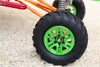 Plastic 6 Poles Simulation Wheels In Silver Screws With  1.9" Crawler Tire & 12mm Hex Tool - 1Pr