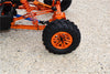 Plastic 6 Poles Simulation Wheels In Black Screws With 1.9" Crawler Tire & 12mm Hex Tool - 1Pr Blue