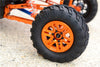 Plastic 6 Poles Simulation Wheels In Black Screws With 1.9" Crawler Tire & 12mm Hex Tool - 1Pr Blue