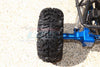 2.2" Rubber Rally Tires and Plastic Wheels for 1:10 R/C Cars - 2Pc Set Blue