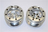 Aluminum 6 Poles Wheels For 2.2'' Tire - 1Pr Silver