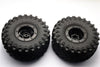 Aluminum 6 Poles Wheels With 2.2'' Tire & Foam Insert - 1Pr Black