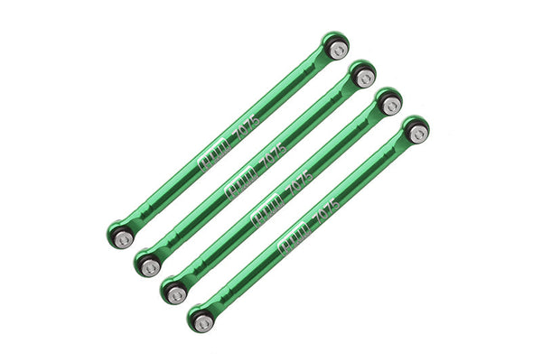 Aluminum 7075-T6 Front & Rear Lower Chassis Links Parts For Axial 1/24 AX24 XC-1 4WS Crawler Brushed RTR AXI00003 Upgrades - Green