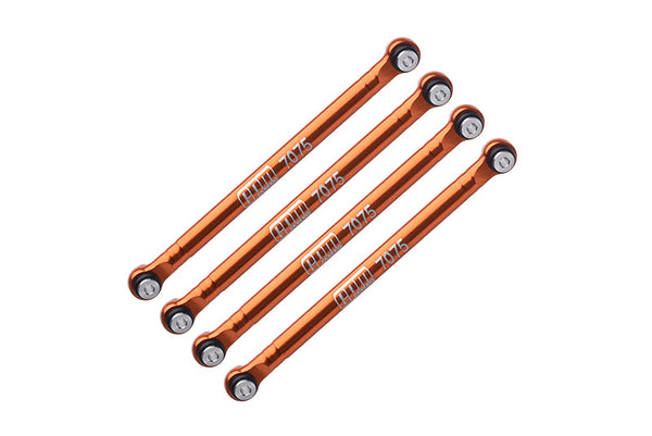 Aluminum 7075-T6 Front & Rear Lower Chassis Links Parts For Axial 1/24 AX24 XC-1 4WS Crawler Brushed RTR AXI00003 Upgrades - Orange