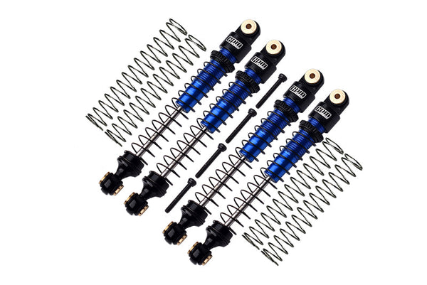 Aluminum 6061-T6 Front And Rear Dampers Shock Absorbers 49mm For Axial 1/24 AX24 XC-1 4WS Crawler Brushed RTR AXI00003 Upgrades - Blue