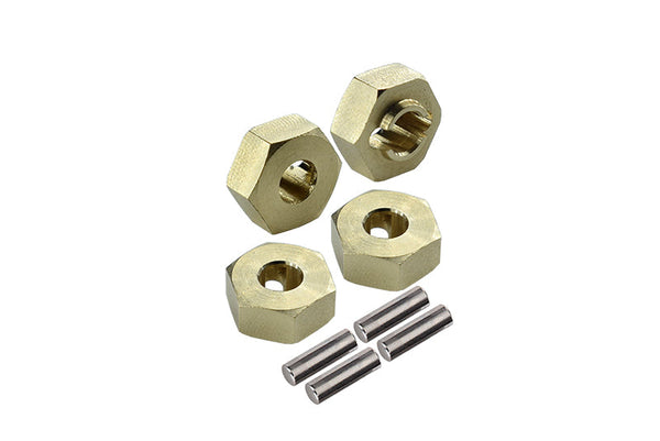 Brass 3mm Thick Wheel Hex Hubs Set For Axial 1/24 AX24 XC-1 4WS Crawler Brushed RTR AXI00003 Upgrades