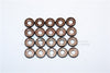Spring Steel (ID:3.0mm Ring, OD:8.0mm, Thick:0.6mm) Button Flanged Washer - 20Pcs Set Original Color