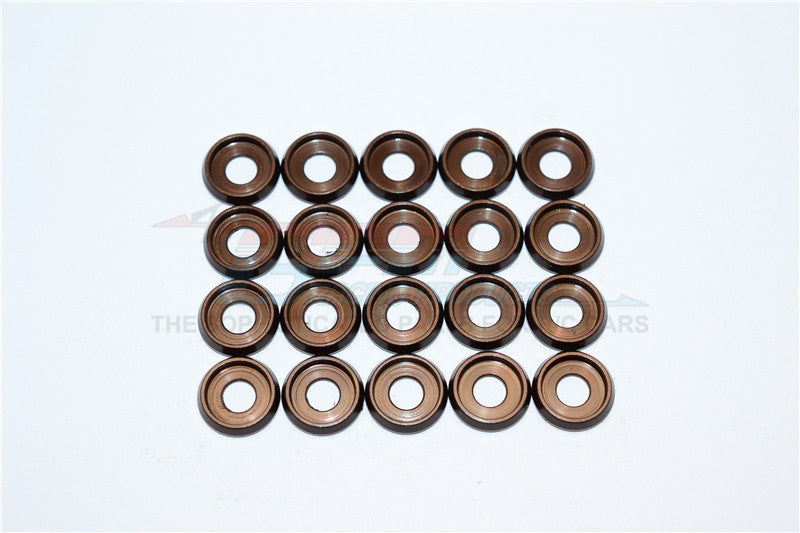 Spring Steel (ID:4.0mm Ring, OD:10.0mm, Thick:0.6mm) Button Head Flanged Washer - 20Pcs Set Original Color
