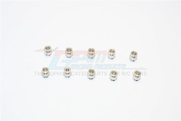 Aluminum 5.8mm Balls Of 3mm Hole And 7.0mm Long - 10Pcs Silver