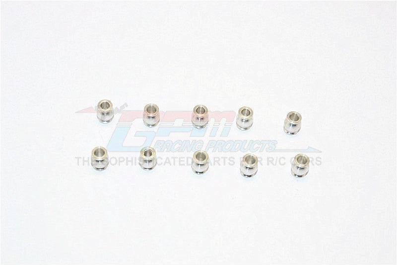 Aluminum 5.8mm Balls Of 3mm Hole And 7.3mm Long - 10Pcs Silver