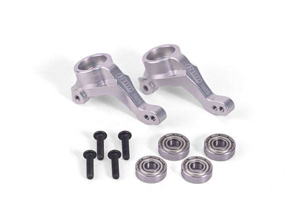 Aluminum 7075 Front Knuckle Arms For Tamiya 1:10 R/C 58719 BBX BB-01 Upgrade Parts - Silver