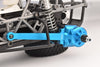 Aluminum 7075 Rear Suspension Arms (Larger Inner Bearings) For Tamiya 1:10 R/C 58719 BBX BB-01 Chassis - Sky Blue