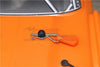 Body Clips + Silicone Mount For 1/5 To 1/8 RC Cars - 6Pc Set Orange
