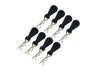 Body Clips + Silicone Mount For 1/10 RC Cars - 8Pc Set Black