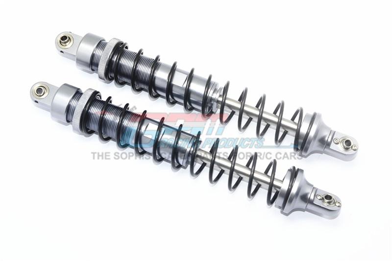 HPI Baja 5B RTR, 5B SS, 5T Aluminum Front Adjustable Spring Damper (186mm) With Silicone Cover & Aluminum Ball Ends - 1Pr Set Gray Silver