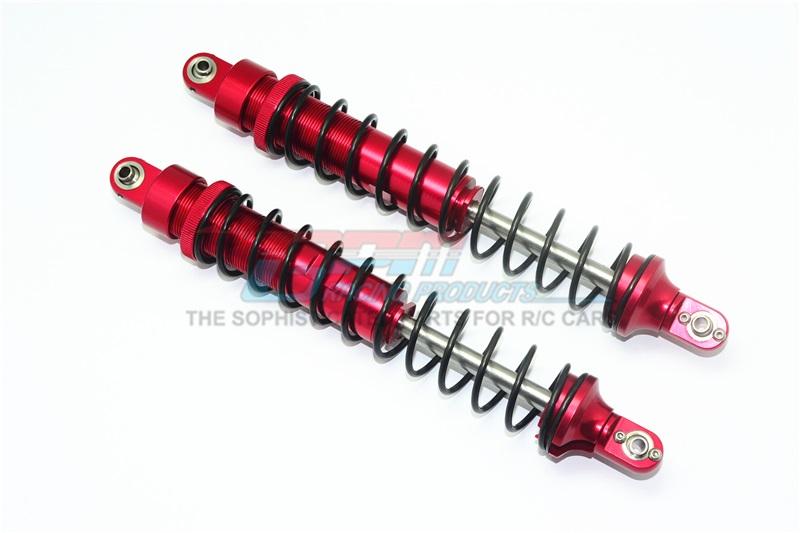HPI Baja 5B RTR, 5B SS, 5T Aluminum Front Adjustable Spring Damper (186mm) With Silicone Cover & Aluminum Ball Ends - 1Pr Set Red
