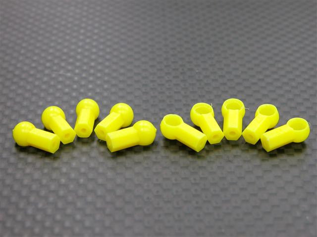 Nylon medium Length 3.7mm 1/2 Sphere Hexagonal Ball Links For 2mm Thread & 1.6mm Thread Hole - 10Pcs