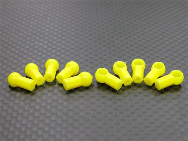 Nylon medium Length 3.7mm 1/2 Sphere Hexagonal Ball Links For 2mm Thread & 1.6mm Thread Hole - 10Pcs