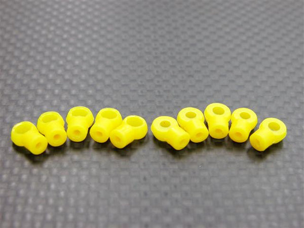 Nylon Short Length 3.8mm Sphere Cylinderical Ball Links For 2mm Thread & 1.6mm Thread Hole - 10Pcs (Shape A)
