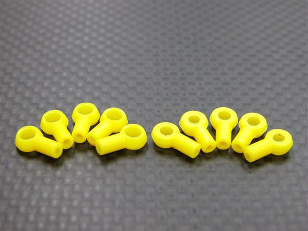 Nylon Short Length 3.8mm Sphere Cylinderical Ball Links For 2mm Thread & 1.6mm Thread Hole - 10Pcs