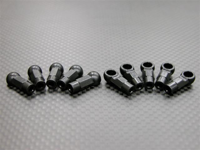 Nylon Long Length 4.8mm 1/2 Sphere Cylinderical Ball Links For 3mm Thread & 2.5mm Thread Hole - 10Pcs (Shape D)