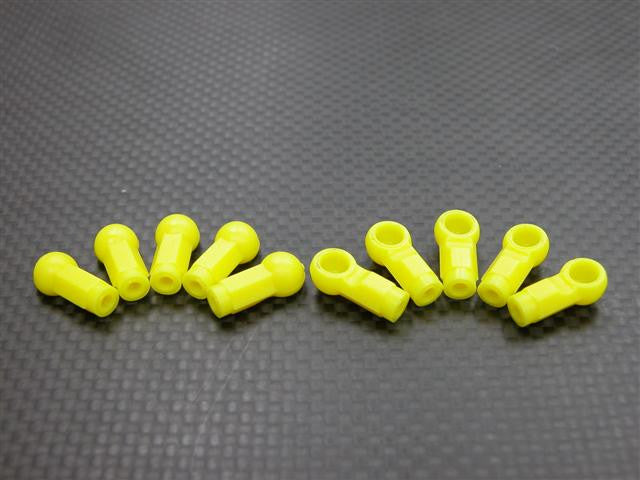 Plastic 4.8mm Long Ball Links F/3mm Thread (Solid 1/2 Sphere Head) Cylinderical D Shape