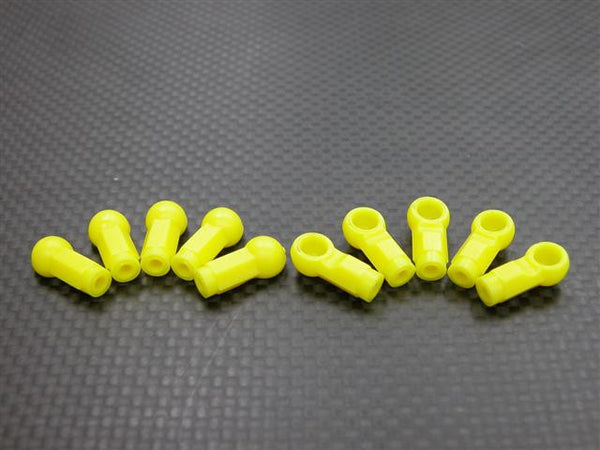 Plastic 4.8mm Long Ball Links F/3mm Thread (Solid 1/2 Sphere Head) Cylinderical D Shape