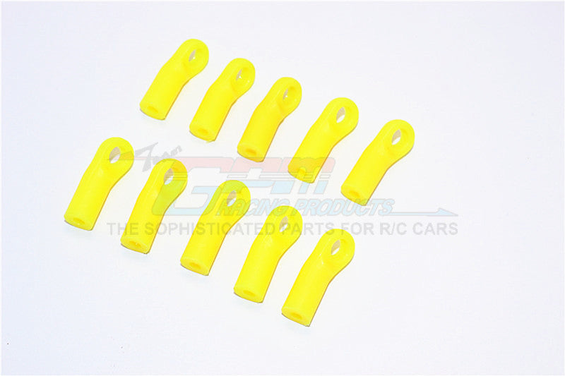 Nylon 4mm Clockwise And Anticlockwise Ball Links Of 20mm Long (Count From Middle Of The Hole And Use With 5.8mm Balls) - 10Pcs Yellow