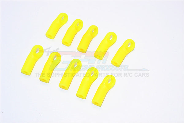 Nylon 4mm Clockwise And Anticlockwise Ball Links Of 20mm Long (Count From Middle Of The Hole And Use With 5.8mm Balls) - 10Pcs Yellow