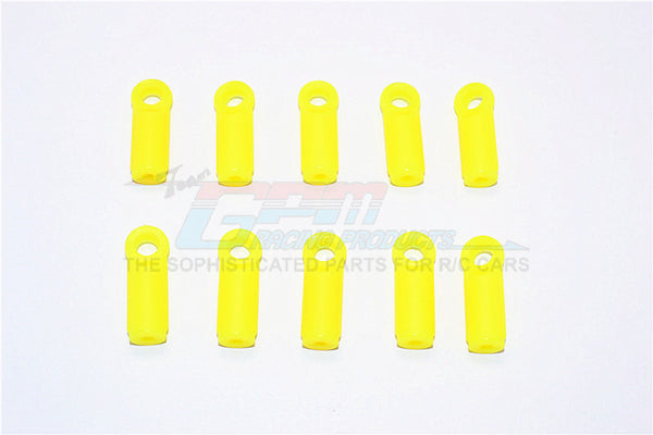 Nylon 4mm Clockwise And Anticlockwise Ball Links Of 21.5mm Long (Count From Middle Of The Hole And Use With 5.8mm Balls) - 10Pcs Yellow