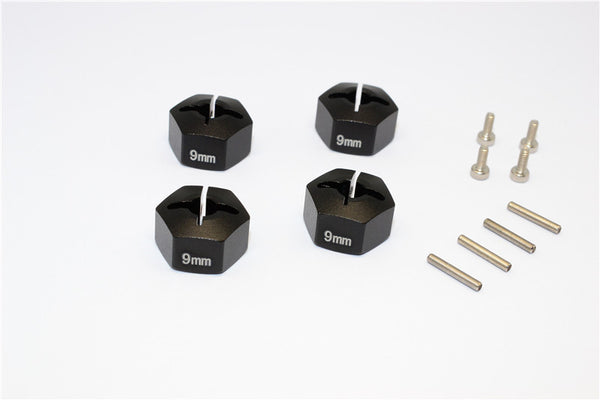 HPI Bullet 3.0 Nitro & Bullet Flux Aluminum Hex Adapter 14mm Diameter With 9mm Thickness (For Original Bullet 3.0 Wheels) - 4Pcs Set Black