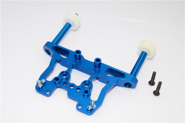 HPI Bullet 3.0 Nitro &amp; Bullet Flux Aluminum Front/Rear Damper Mount With Body Posts - 1Set Blue