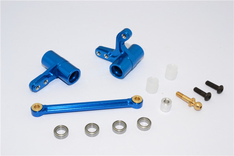 HPI Bullet 3.0 Nitro Aluminum Steering Assembly With Bearings - 3Pcs Set Blue