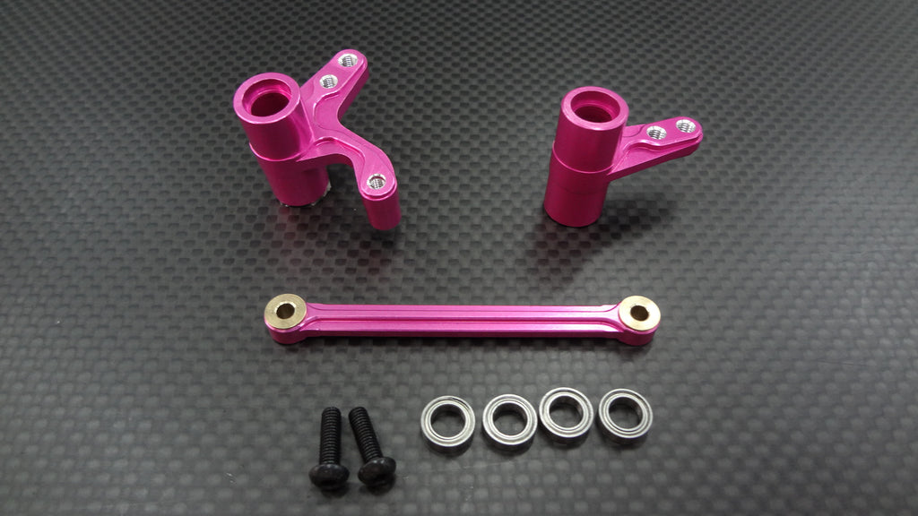 HPI Bullet 3.0 Nitro Aluminum Steering Assembly With Bearings - 3Pcs Set Pink