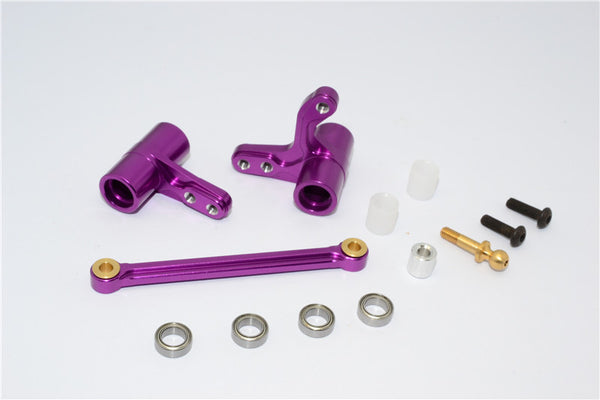 HPI Bullet 3.0 Nitro Aluminum Steering Assembly With Bearings - 3Pcs Set Purple