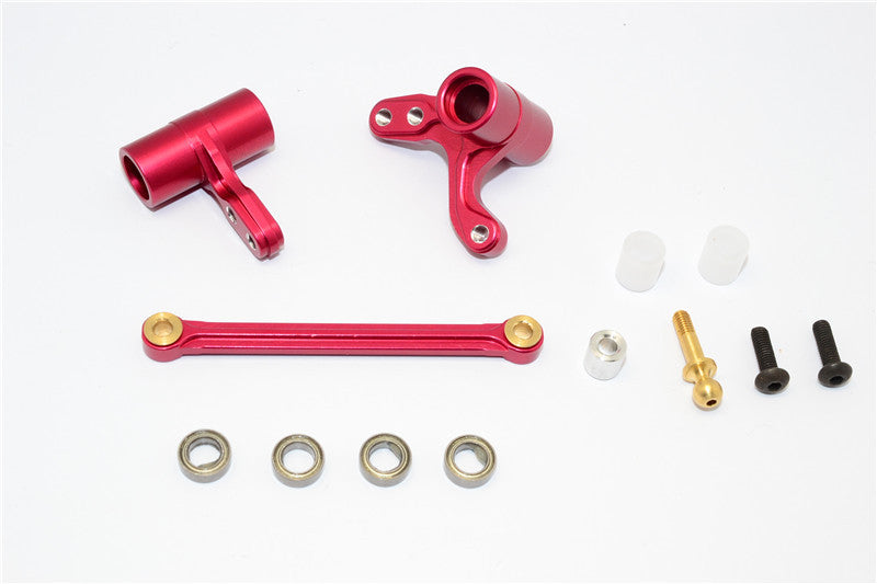 HPI Bullet 3.0 Nitro Aluminum Steering Assembly With Bearings - 3Pcs Set Red