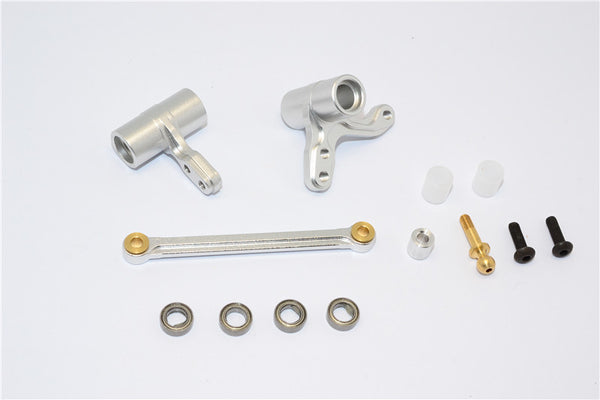 HPI Bullet 3.0 Nitro Aluminum Steering Assembly With Bearings - 3Pcs Set Silver