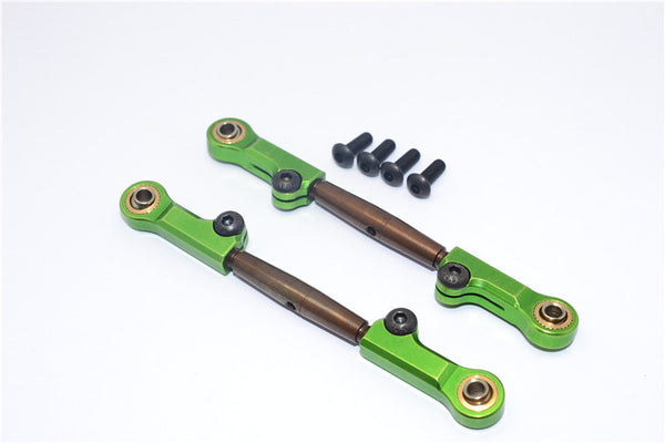 HPI Bullet Nitro 3.0 Spring Steel Front Adjustable Tie Rod With Aluminum Ends (4mm Anti Cross-Thread, To Extend 73mm-80mm) - 1Pr Set Green