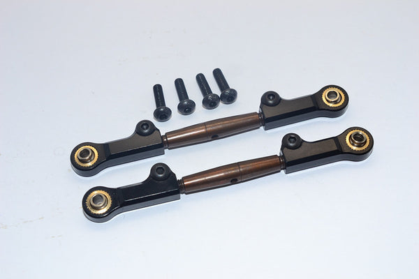 HPI Bullet Nitro 3.0 Spring Steel Rear Adjustable Tie Rod With Aluminum Ends (4mm Anti Cross-Thread, To Extend 78mm-85mm) - 1Pr Set Black
