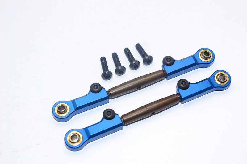 HPI Bullet Nitro 3.0 Spring Steel Rear Adjustable Tie Rod With Aluminum Ends (4mm Anti Cross-Thread, To Extend 78mm-85mm) - 1Pr Set Blue