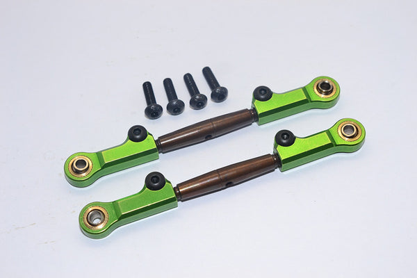 HPI Bullet Nitro 3.0 Spring Steel Rear Adjustable Tie Rod With Aluminum Ends (4mm Anti Cross-Thread, To Extend 78mm-85mm) - 1Pr Set Green