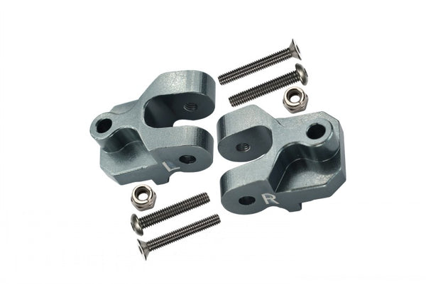 Losi 1:10 Baja Rey / Rock Rey / Hammer Rey U4 Aluminum Rear Lower Axle Mount Set For Suspension Links - 1Pr Set Gray Silver