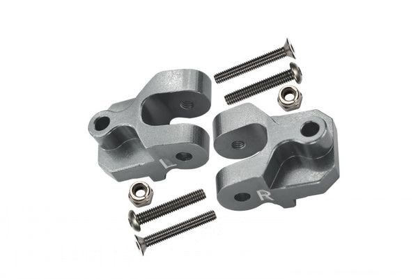 Losi 1:10 Baja Rey / Rock Rey / Hammer Rey U4 Aluminum Rear Lower Axle Mount Set For Suspension Links - 1Pr Set Silver