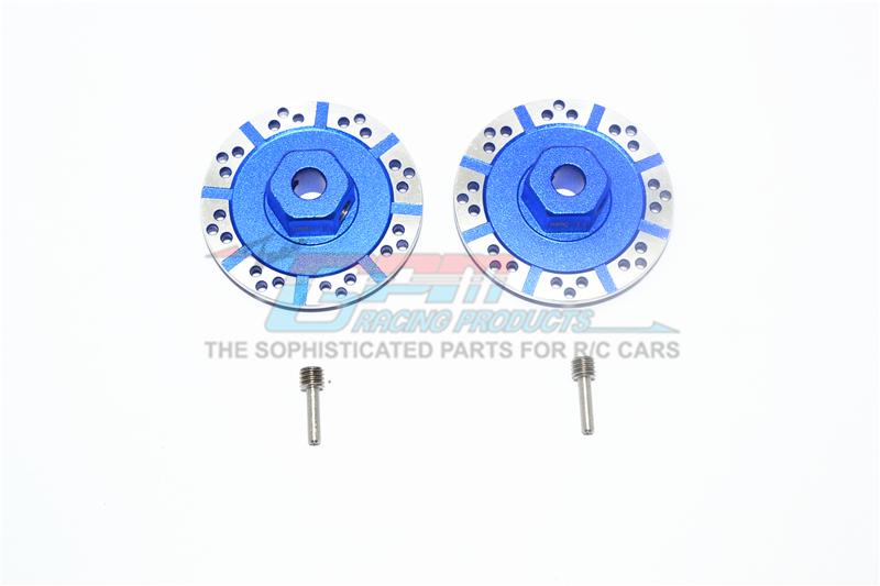 Losi 1/10 Baja Rey 4WD Desert Truck (LOS03008) Aluminum +1.5mm Hex With Brake Disk With Silver Lining - 1Pr Set Blue