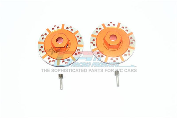 Losi 1/10 Baja Rey 4WD Desert Truck (LOS03008) Aluminum +1.5mm Hex With Brake Disk With Silver Lining - 1Pr Set Orange