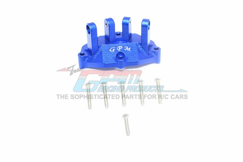 Losi 1:10 Baja Rey / Rock Rey Aluminum Rear Upper Gearbox Mount For Upper Suspension Links - 1Pc Set Blue