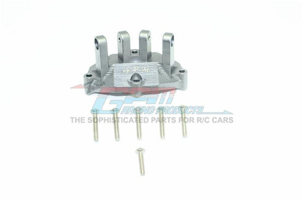 Losi 1:10 Baja Rey / Rock Rey Aluminum Rear Upper Gearbox Mount For Upper Suspension Links - 1Pc Set Gray Silver