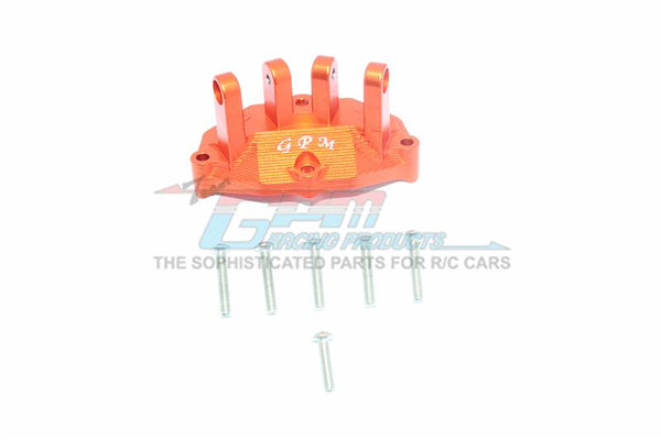 Losi 1:10 Baja Rey / Rock Rey Aluminum Rear Upper Gearbox Mount For Upper Suspension Links - 1Pc Set Orange