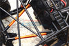 Losi 1:10 Baja Rey / Rock Rey Aluminum Adjustable Rear Upper Chassis Link Tie Rods - 1Pr Set Red