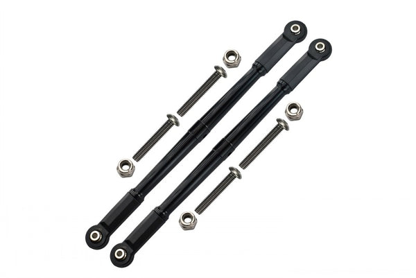 Losi 1:10 Baja Rey / Rock Rey Aluminum Adjustable Rear Upper Chassis Link Tie Rods - 1Pr Set Black